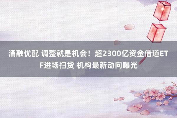 涌融优配 调整就是机会！超2300亿资金借道ETF进场扫货 机构最新动向曝光